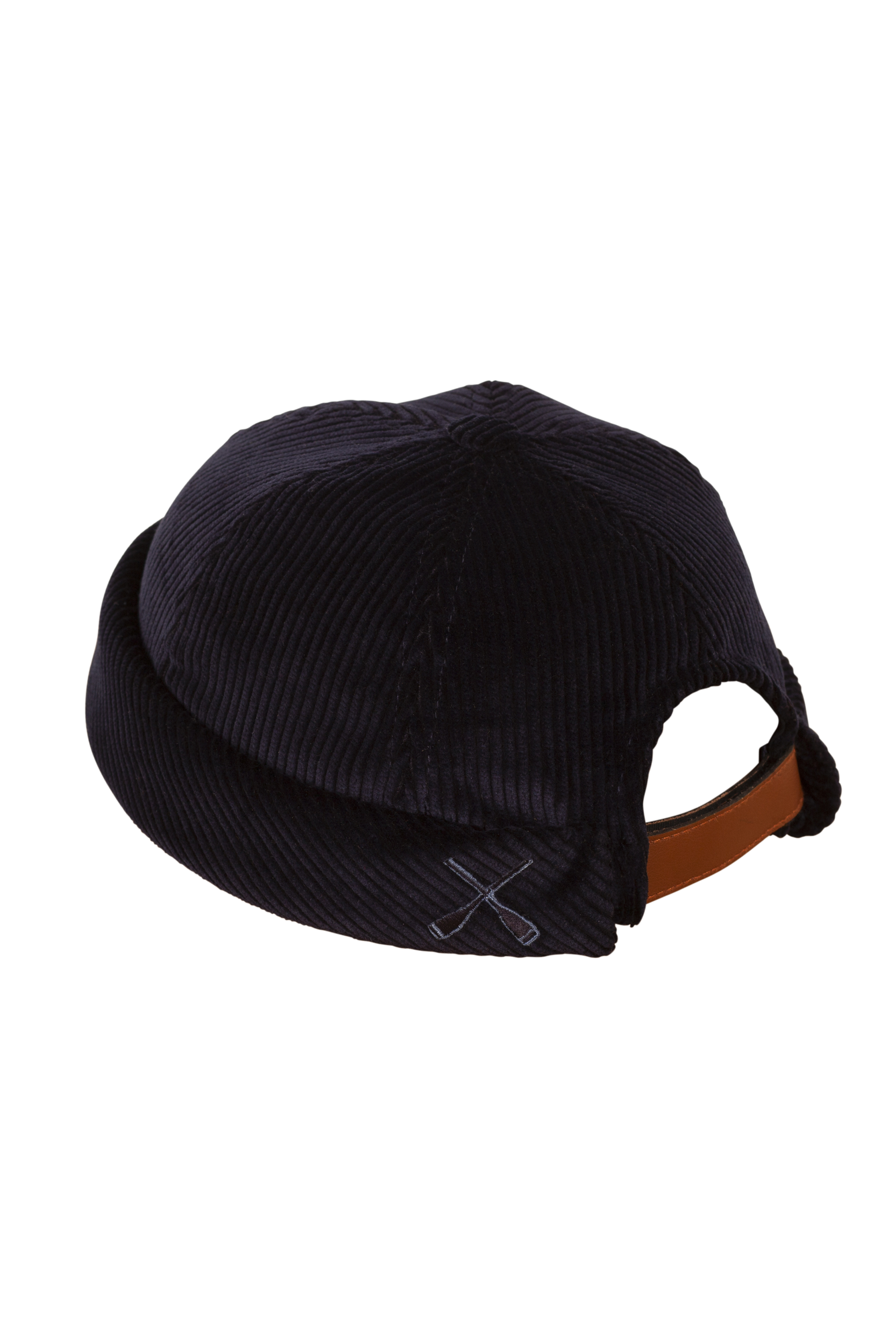 CHAPEAU DOCKER MIKI EN VELOURS ROULÉ BLEU FONCÉ