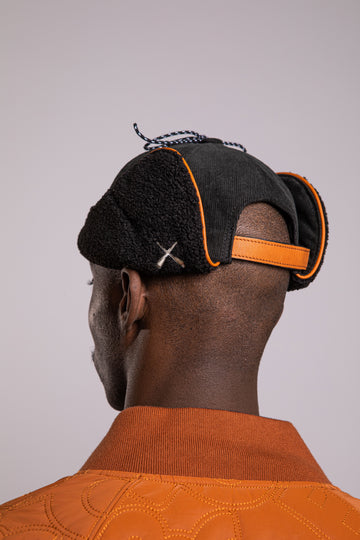 CHAPKA RUSSIAN HAT BLACK VELVET & FLEECE