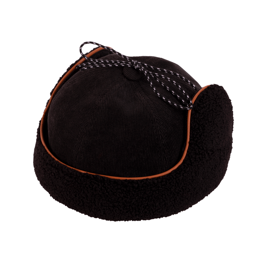 CHAPEAU RUSSE CHAPKA VELOURS NOIR & POLAIRE