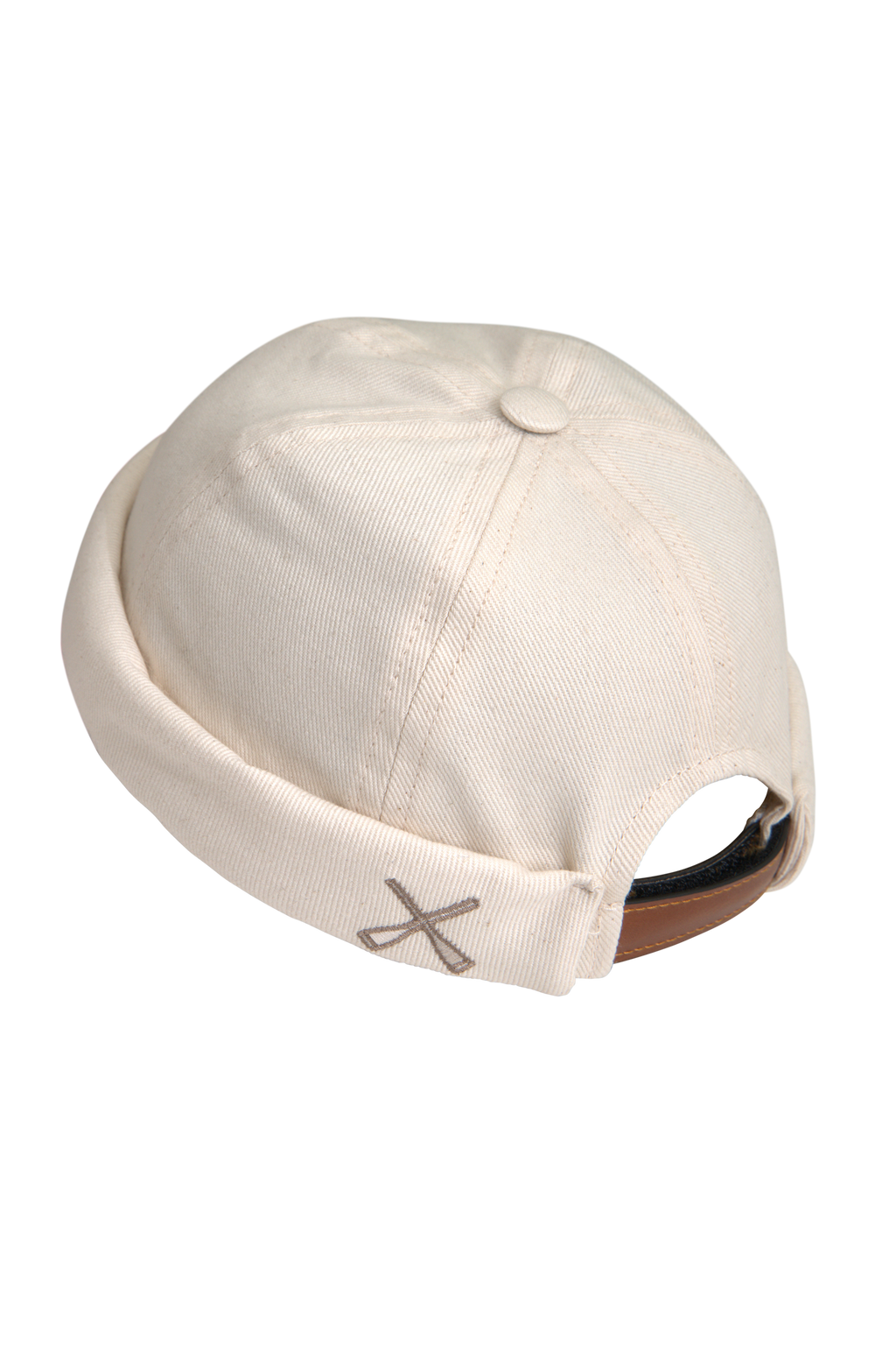 MIKI DOCKER HAT WHITE CREAM DENIM