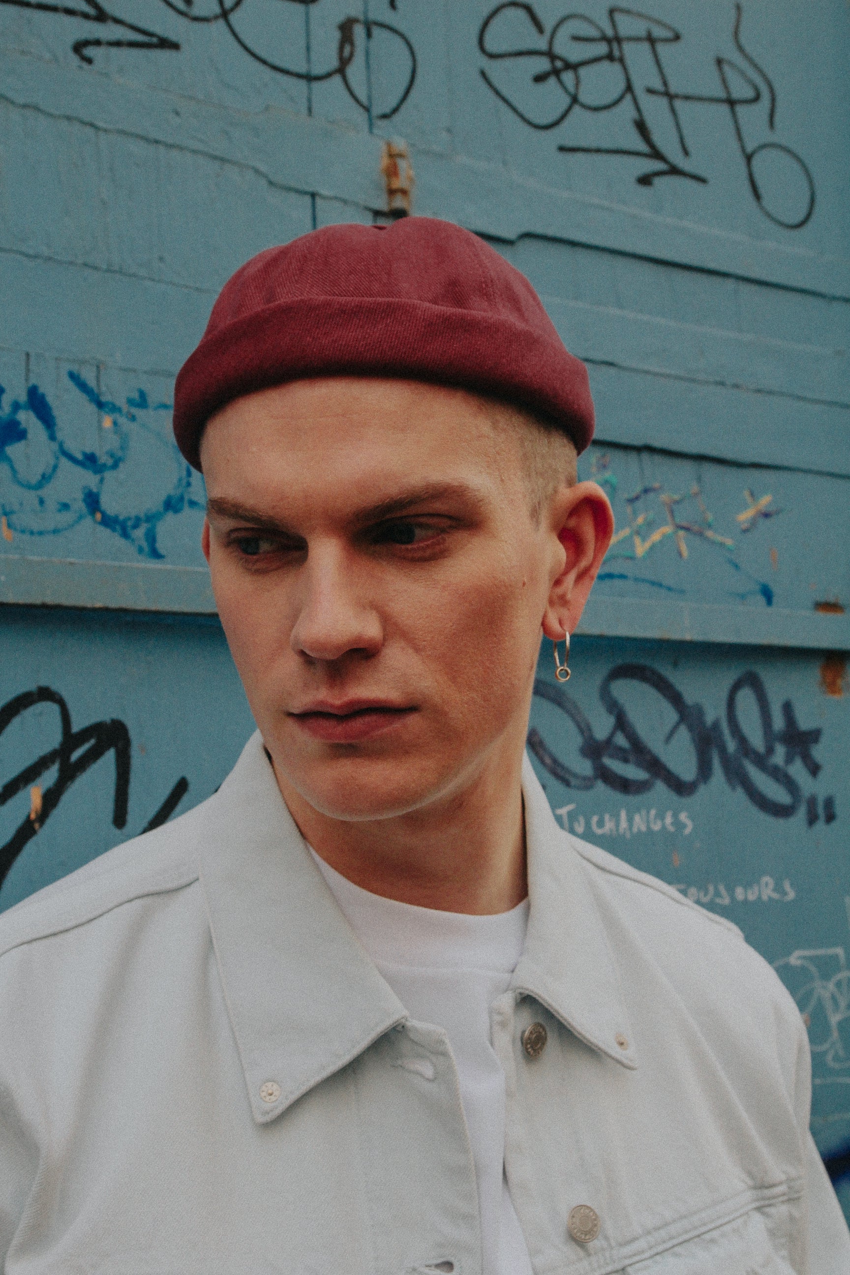 MIKI DOCKER HAT MOLESKINE BURGUNDY