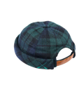 BONNET DOCKER MIKI EN LAINE À TARTAN VERT