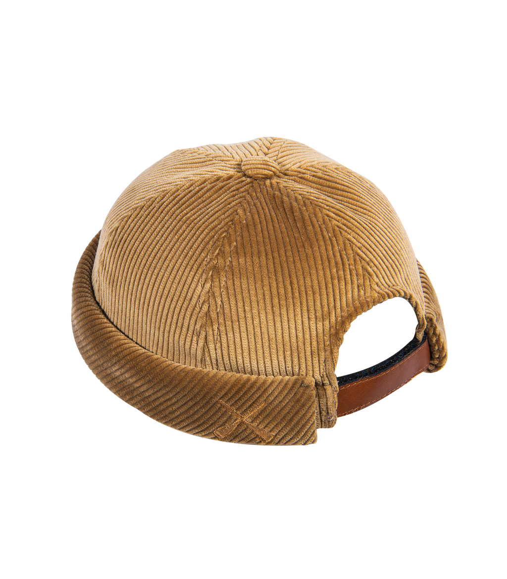 CHAPEAU DOCKER MIKI EN VELOURS CÔTELÉ BEIGE