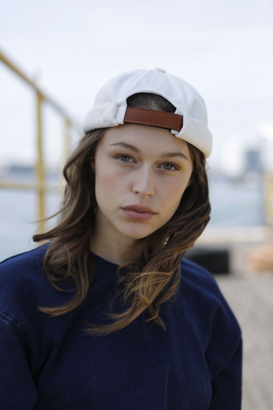 MIKI DOCKER HAT WHITE DENIM